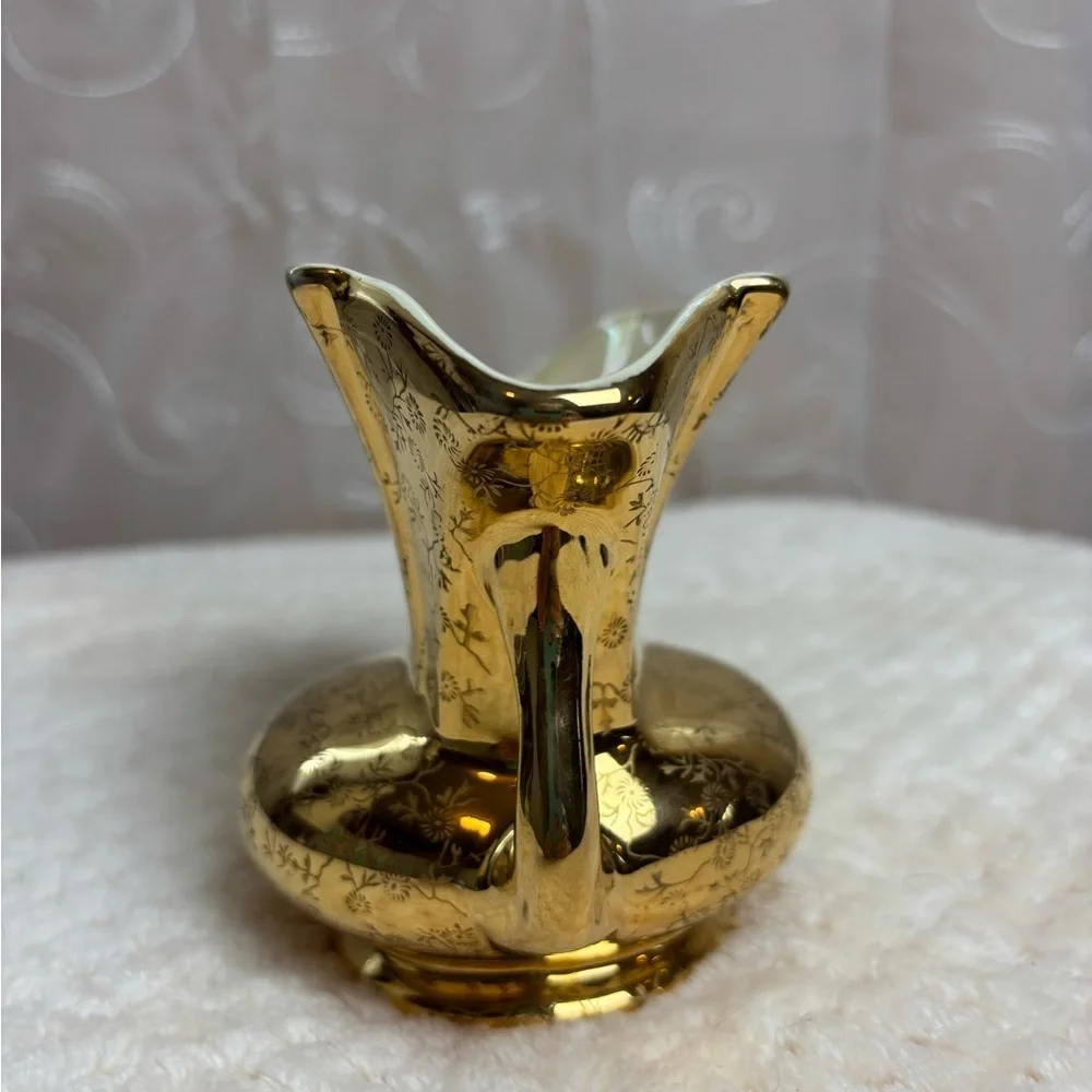 Vintage 22 K Gold Overlay Art Deco Vase